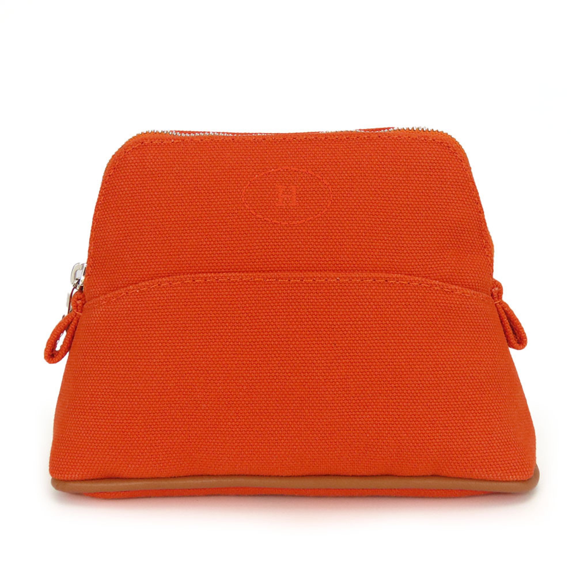 Hermes Pouch Bolide Cotton Orange Bag-in-Bag Women's HERMES