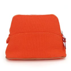 Hermes Pouch Bolide Cotton Orange Bag-in-Bag Women's HERMES