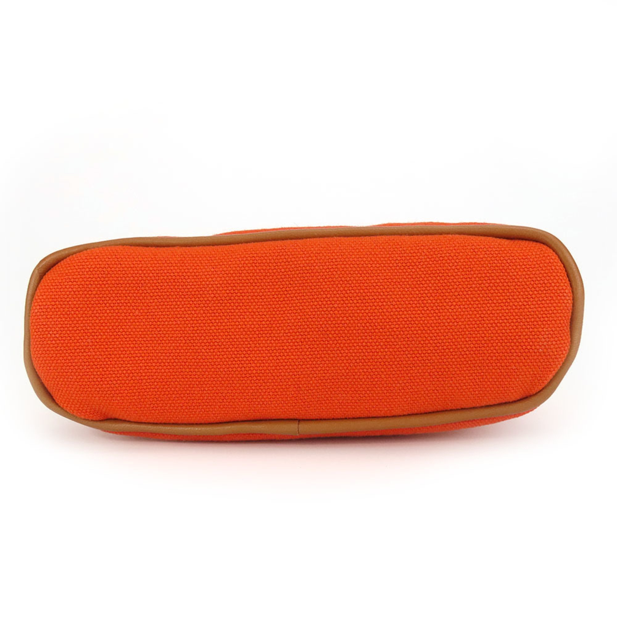 Hermes Pouch Bolide Cotton Orange Bag-in-Bag Women's HERMES