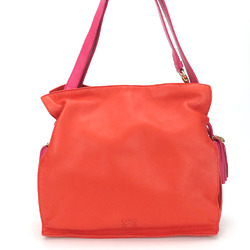 LOEWE Shoulder Bag Flamenco Nappa Leather Orange Pink Women's