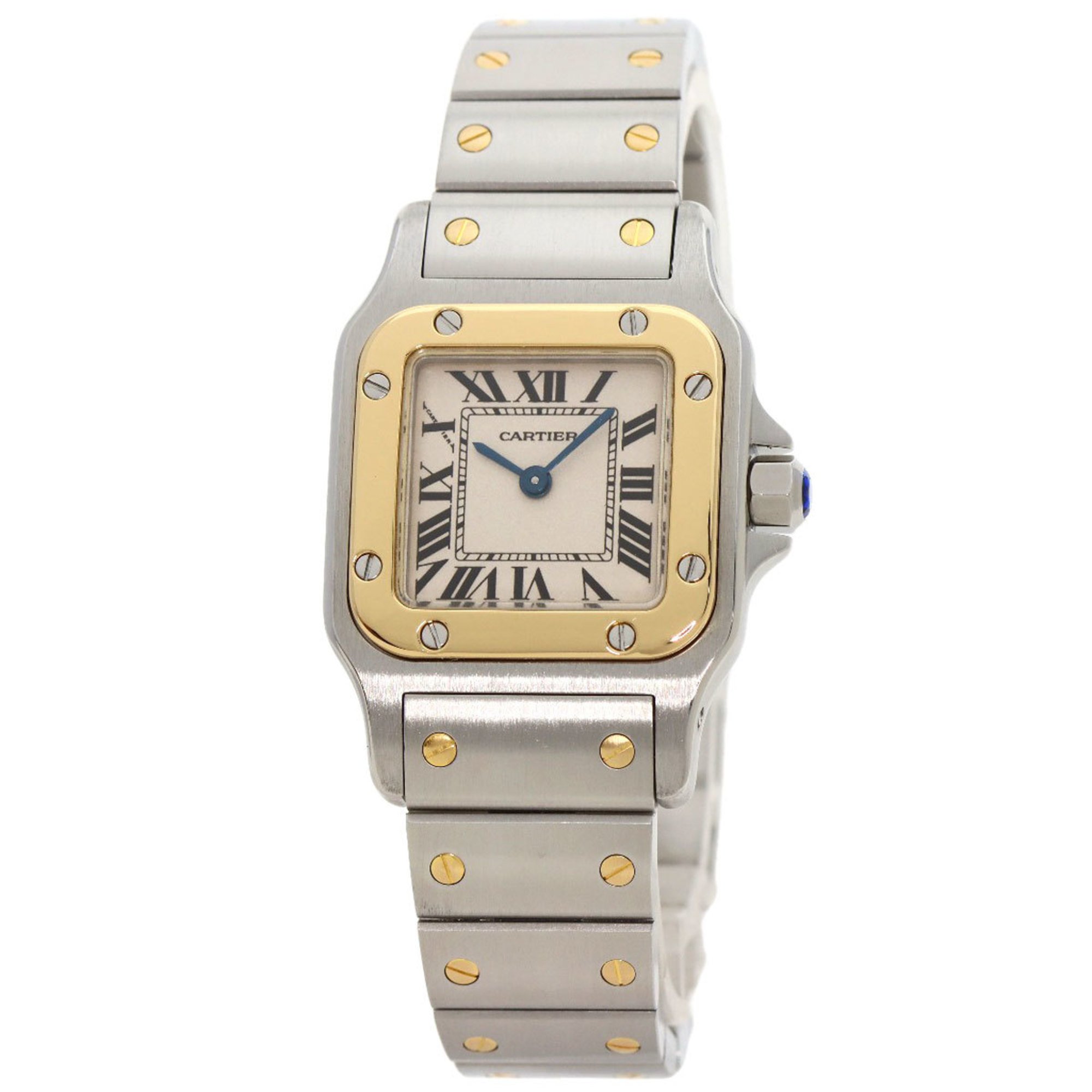 Cartier W20012C4 Santos Galbe SM Watch Stainless Steel SS K18YG Ladies CARTIER