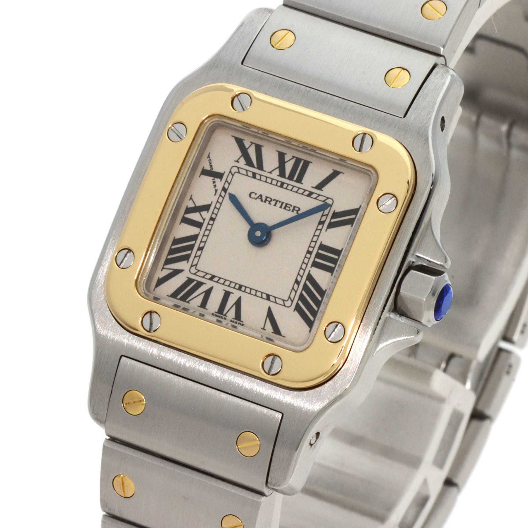 Cartier W20012C4 Santos Galbe SM Watch Stainless Steel SS K18YG Ladies CARTIER