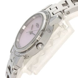 Hermes CL4.230 Clipper Nacle 12P Diamond Watch Stainless Steel SS Ladies HERMES