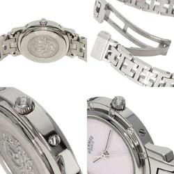 Hermes CL4.230 Clipper Nacle 12P Diamond Watch Stainless Steel SS Ladies HERMES