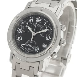 Hermes CL1.310 Clipper Chrono Watch Stainless Steel SS Ladies HERMES