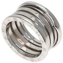 BVLGARI B-zero1 B-zero One 4 Band M #53 Ring, K18 White Gold, Women's