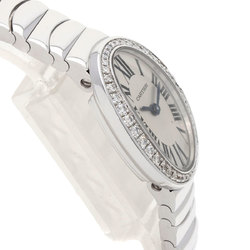 Cartier WB520025 Baignoire Watch, K18 White Gold, K18WG, Diamond, Women's, CARTIER