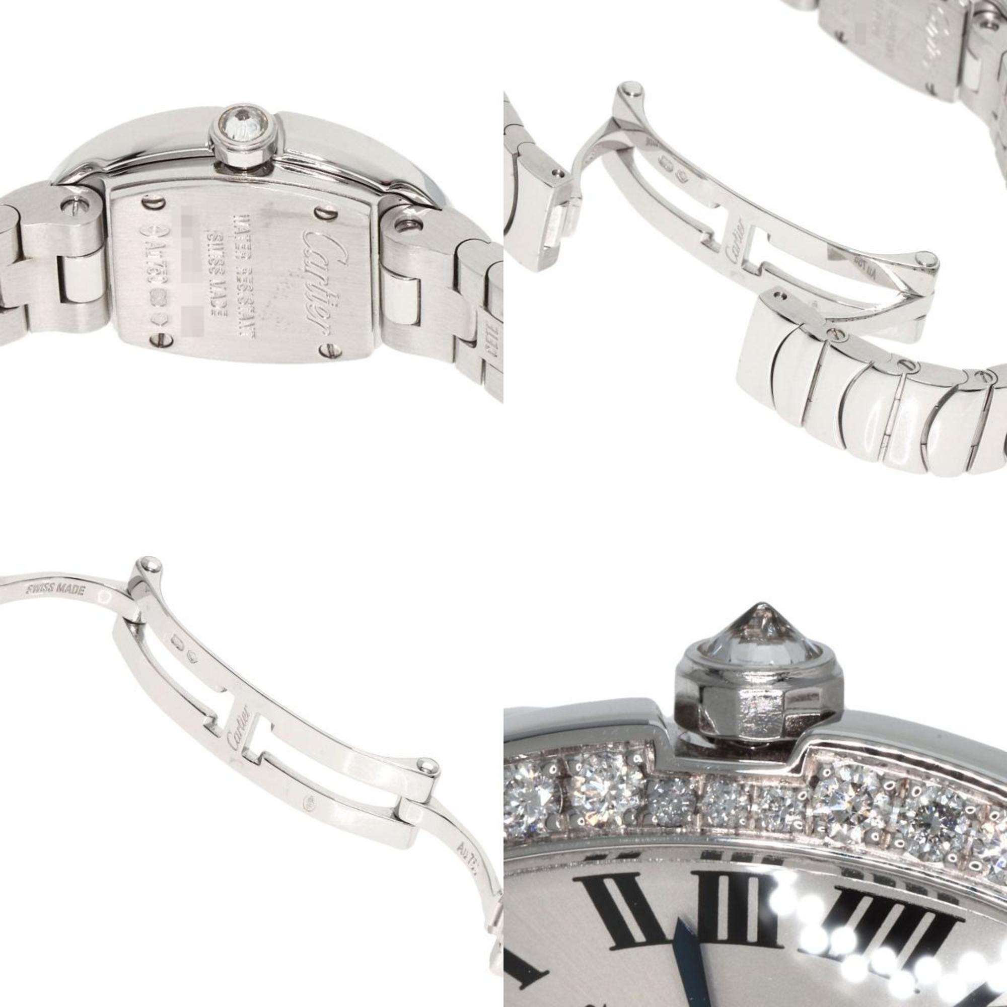 Cartier WB520025 Baignoire Watch, K18 White Gold, K18WG, Diamond, Women's, CARTIER