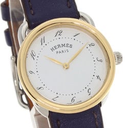 Hermes AR5.220a Arceau Watch Stainless Steel Leather GP Ladies HERMES