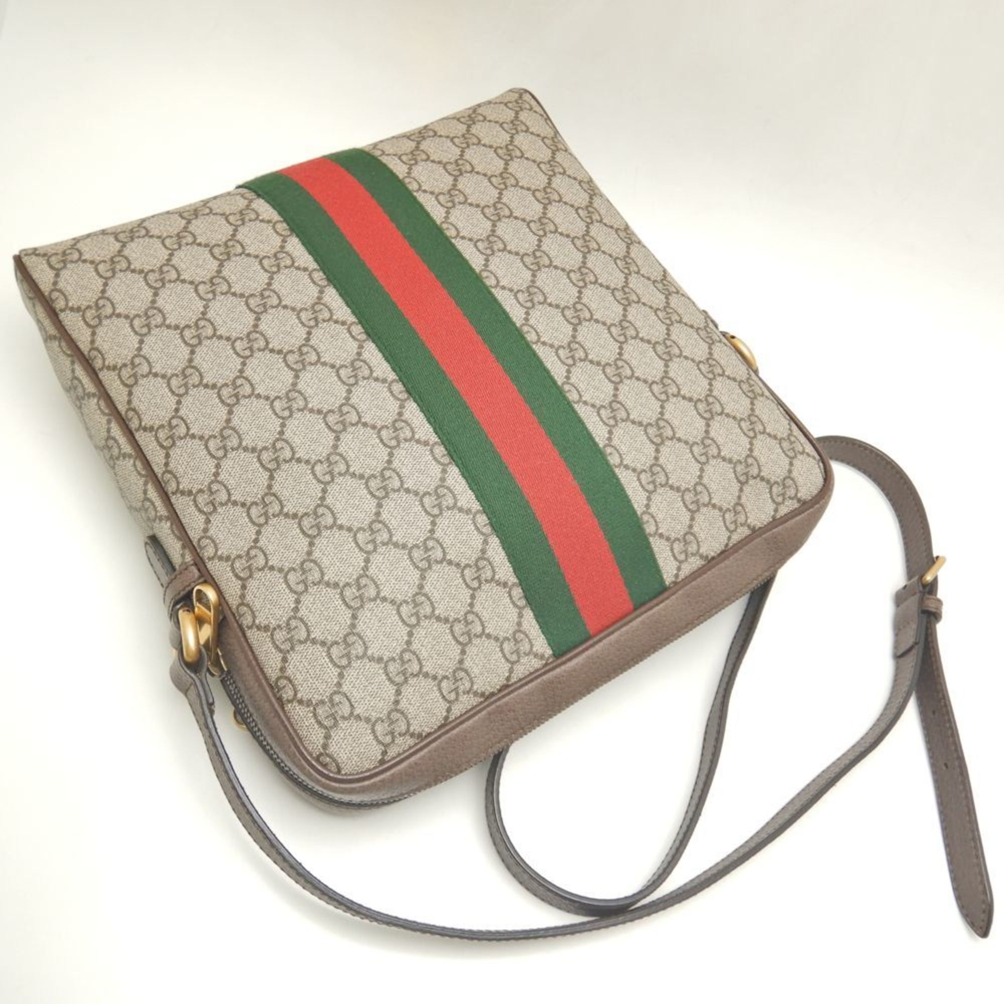 GUCCI Ophidia 547934 Shoulder Bag Coated Canvas Beige 252227