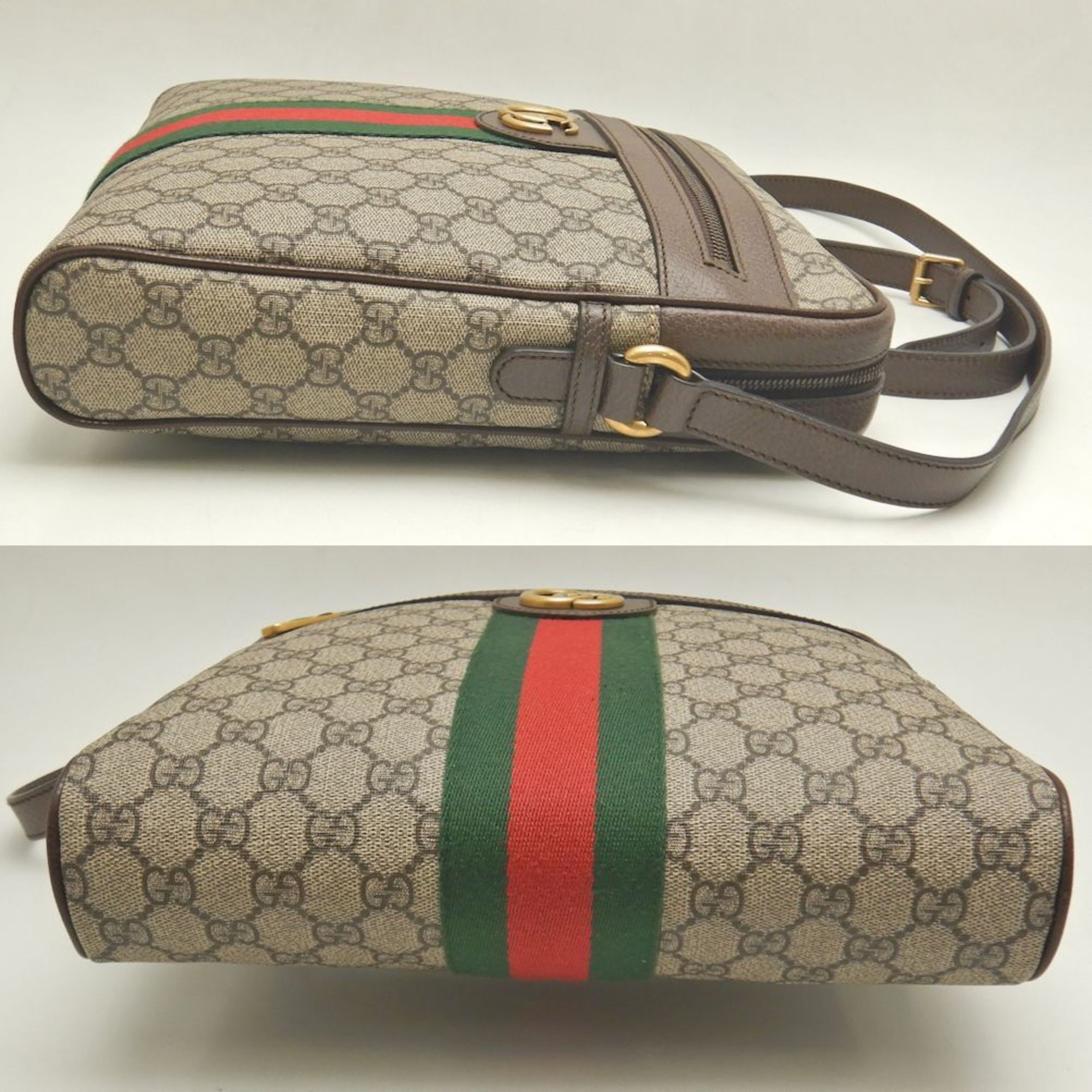 GUCCI Ophidia 547934 Shoulder Bag Coated Canvas Beige 252227