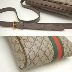 GUCCI Ophidia 547934 Shoulder Bag Coated Canvas Beige 252227