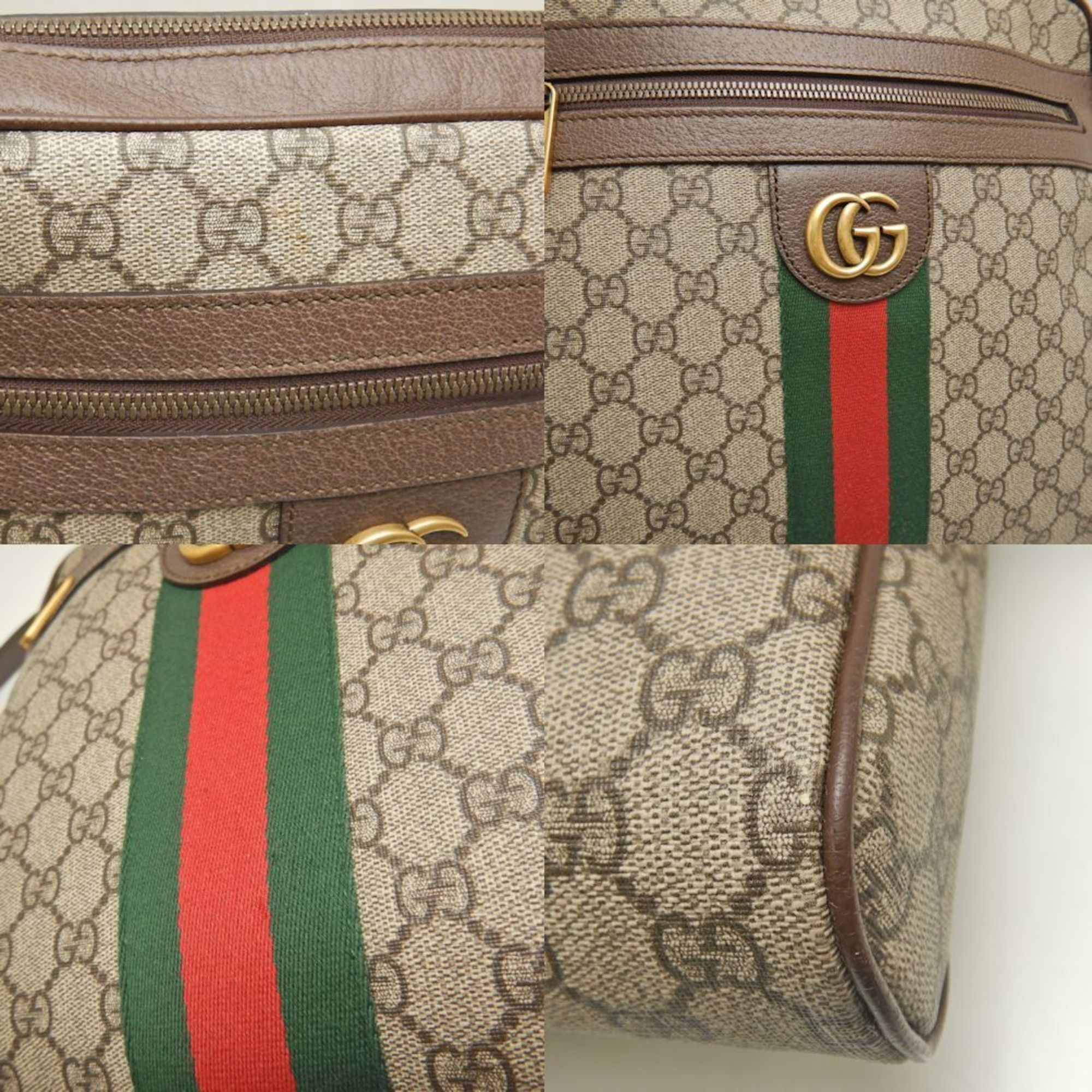 GUCCI Ophidia 547934 Shoulder Bag Coated Canvas Beige 252227