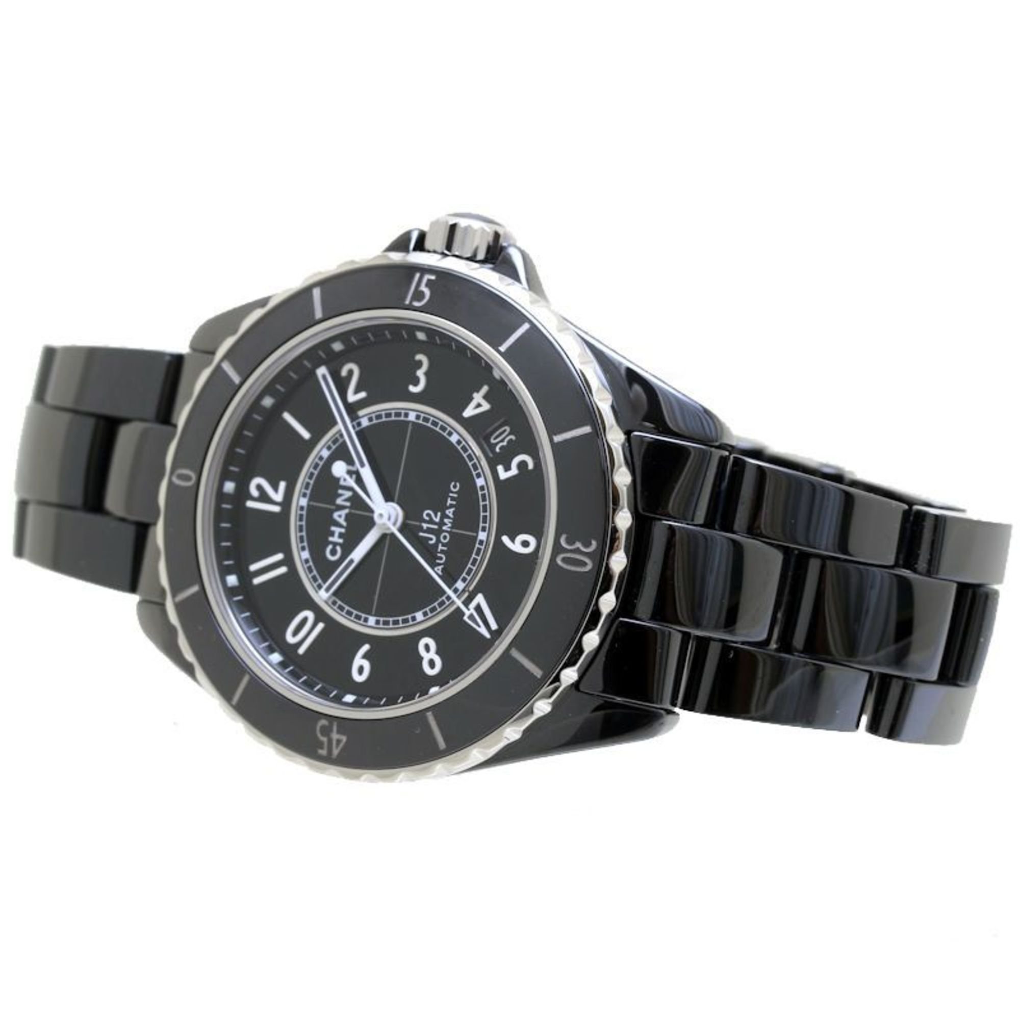 CHANEL J12 Caliber 12.1 H5697 Black Ceramic x Stainless Steel Men's 39670 Watch