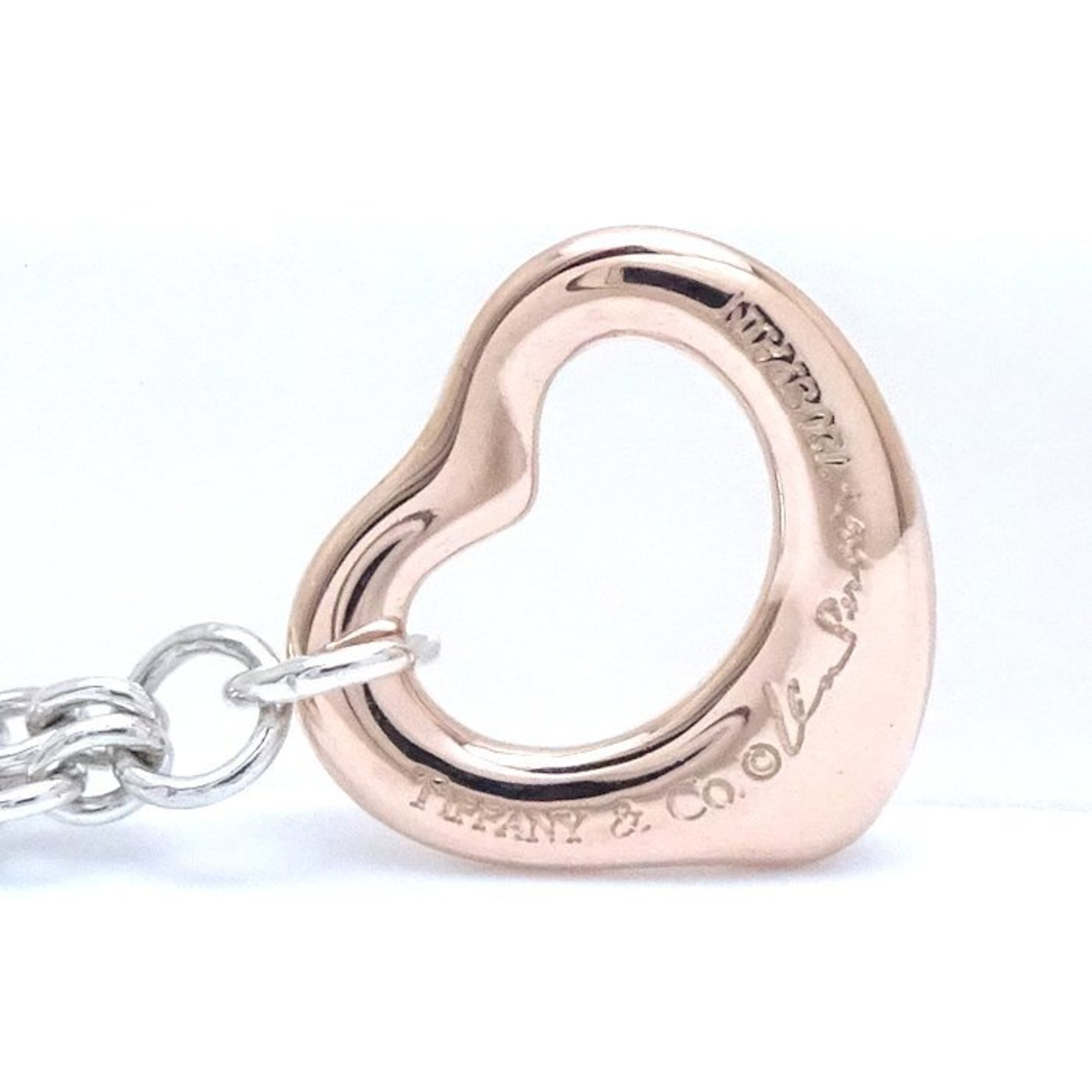 TIFFANY&Co. Tiffany Heart Bracelet Elsa Peretti Silver 925 x K18RG Rose Gold 292656