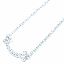 TIFFANY&Co. Tiffany T Smile Necklace Diamond K18WG White Gold 292631