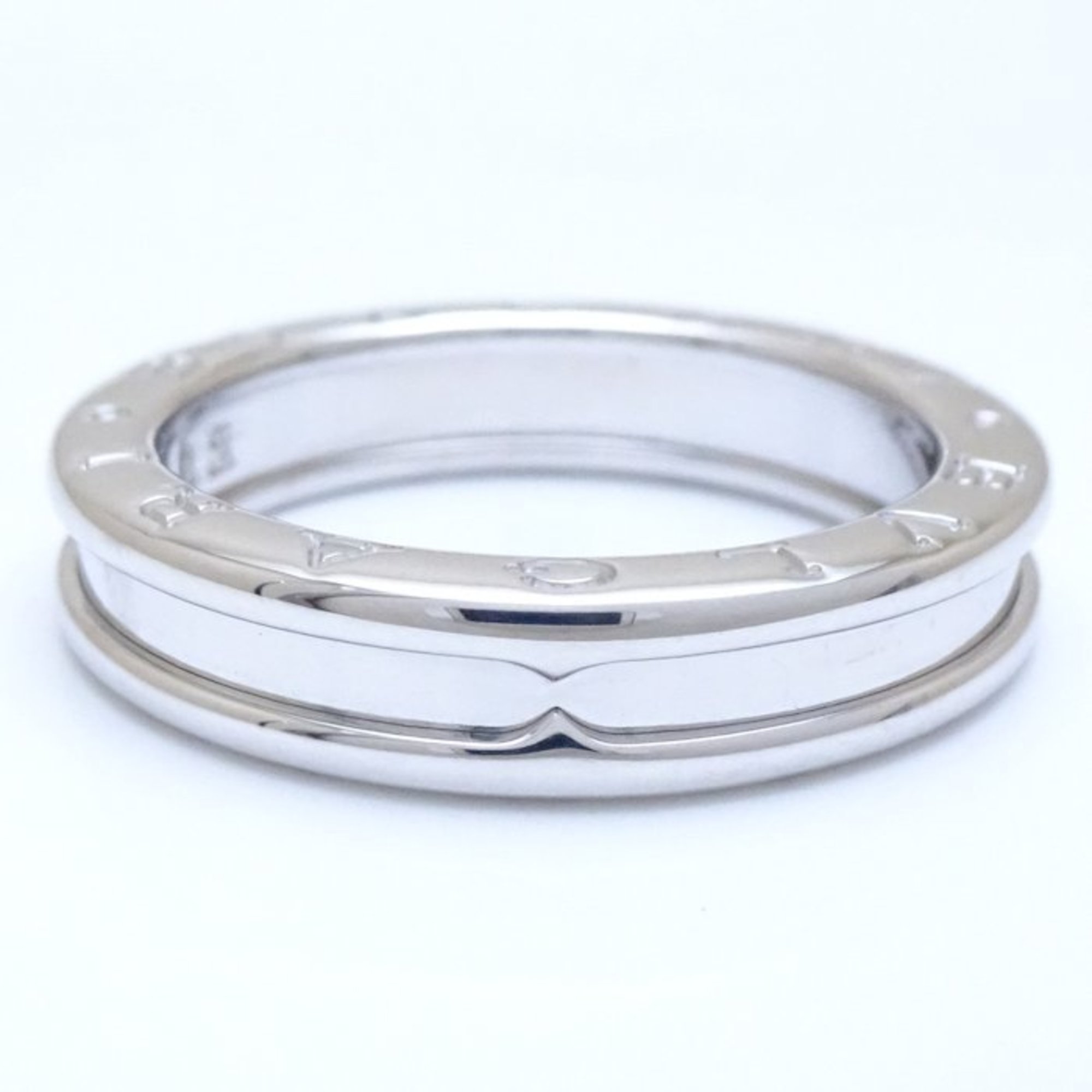 BVLGARI B.zero1 Ring 1 Band XS #58 K18WG White Gold 292663