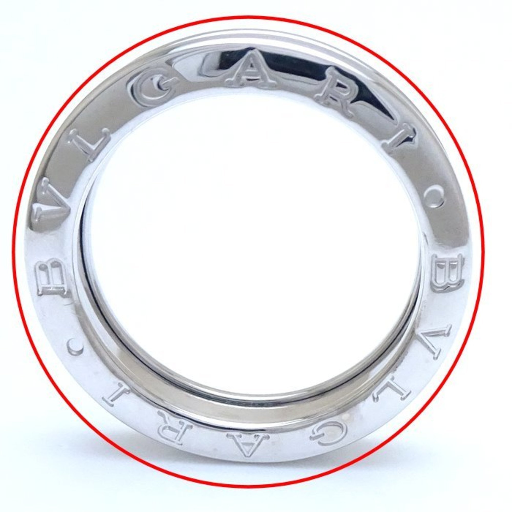 BVLGARI B.zero1 Ring 1 Band XS #58 K18WG White Gold 292663