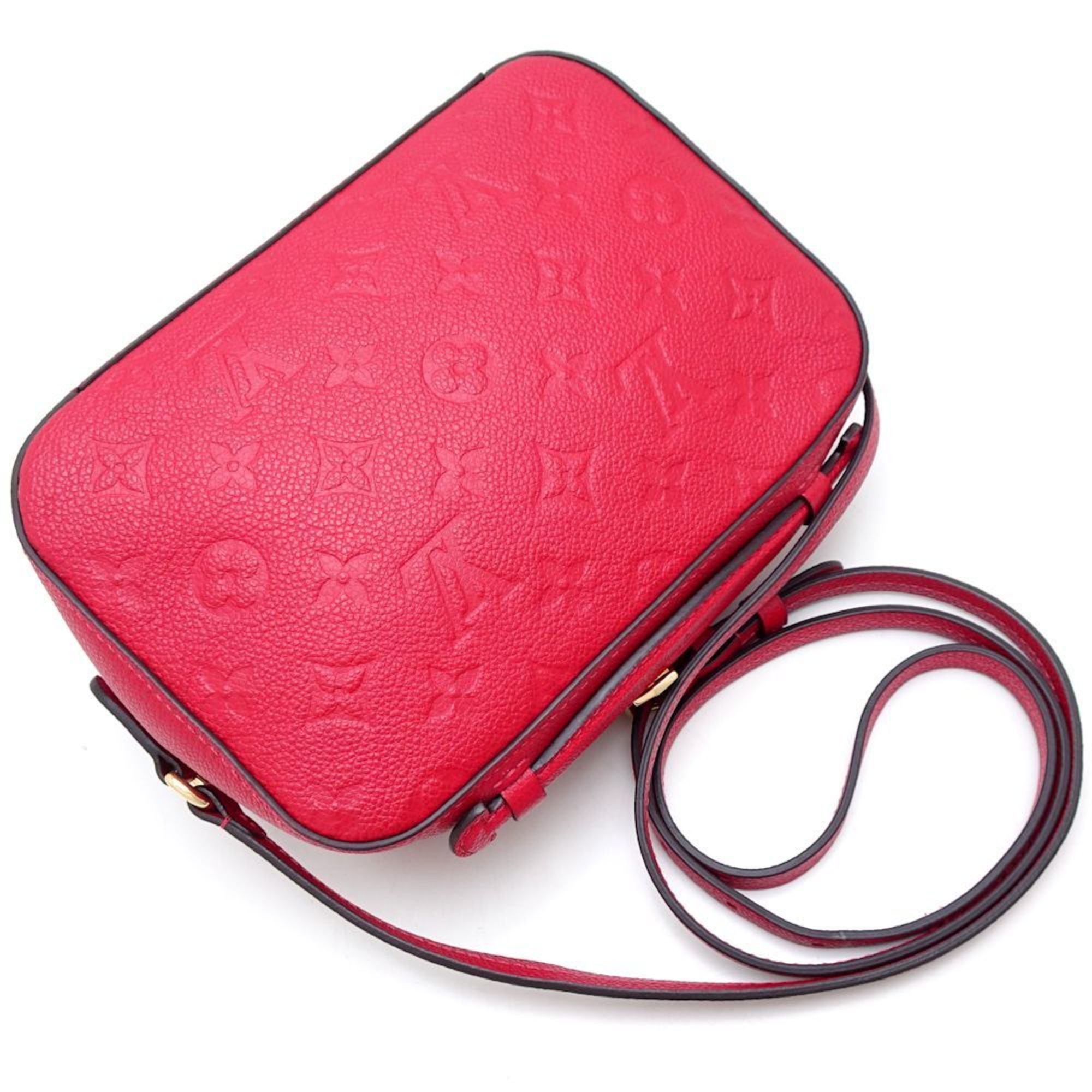 LOUIS VUITTON Louis Vuitton Saintonge M44606 Shoulder Bag Monogram Empreinte Scarlet 351787