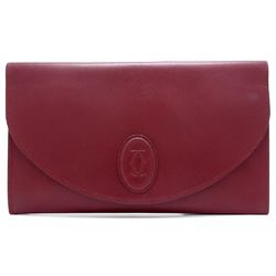 CARTIER Cartier Second Bag Clutch Must Line Leather Bordeaux 351802