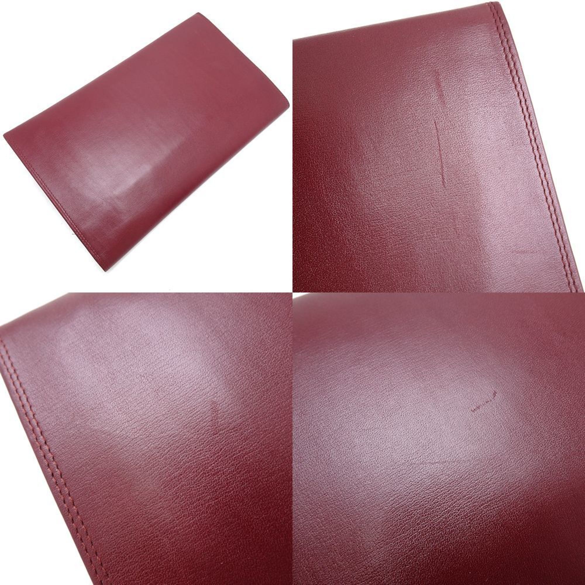 CARTIER Cartier Second Bag Clutch Must Line Leather Bordeaux 351802