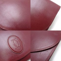 CARTIER Cartier Second Bag Clutch Must Line Leather Bordeaux 351802