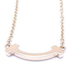 TIFFANY&Co. Tiffany T Smile Necklace Diamond 750PG Pink Gold K18RG Rose 292645