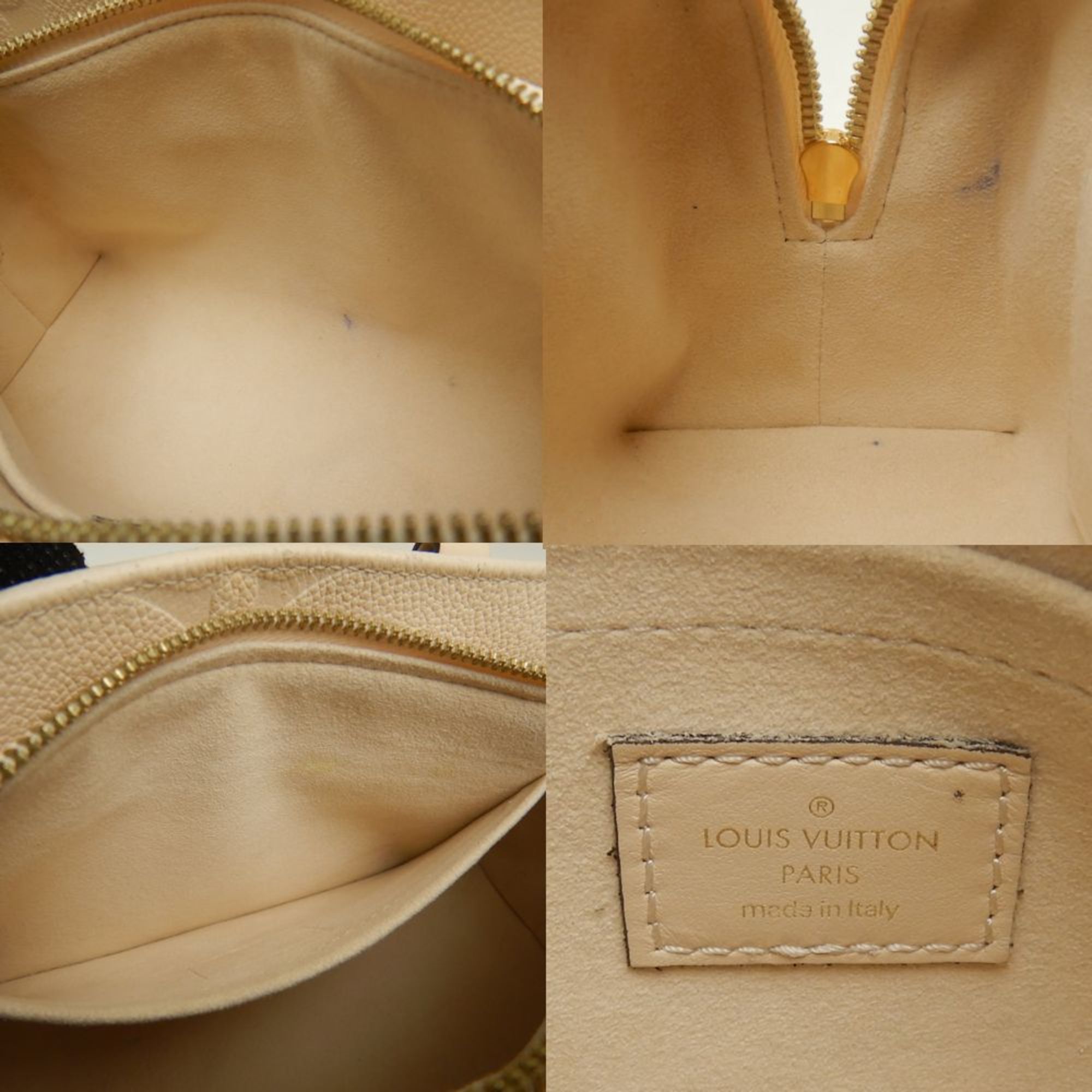 LOUIS VUITTON Louis Vuitton Monogram Empreinte On the Go EW M23698 Handbag Crème 252215