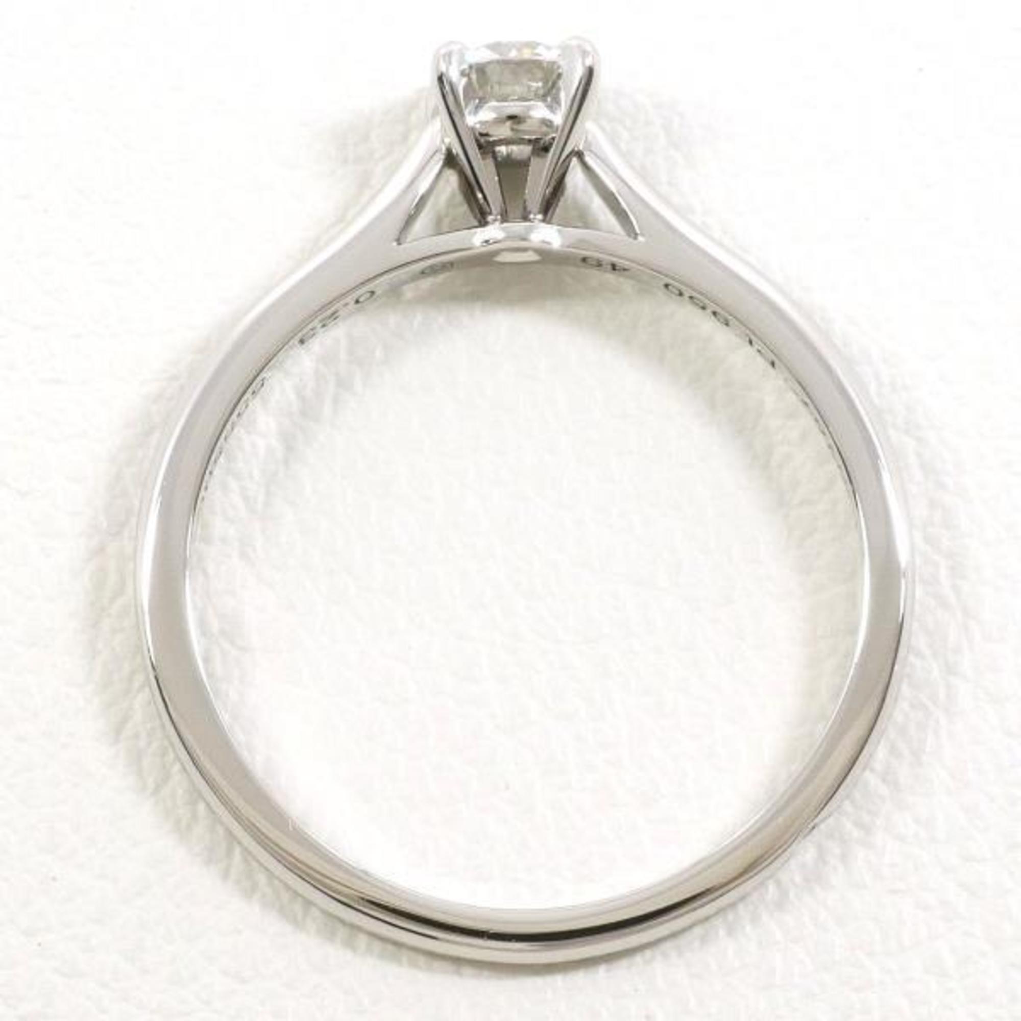 Cartier Solitaire PT950 Ring Diamond 0.23 VVS2 Box Certificate Appraisal Total weight approx. 2.4g