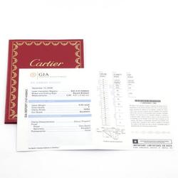 Cartier Solitaire PT950 Ring Diamond 0.23 VVS2 Box Certificate Appraisal Total weight approx. 2.4g