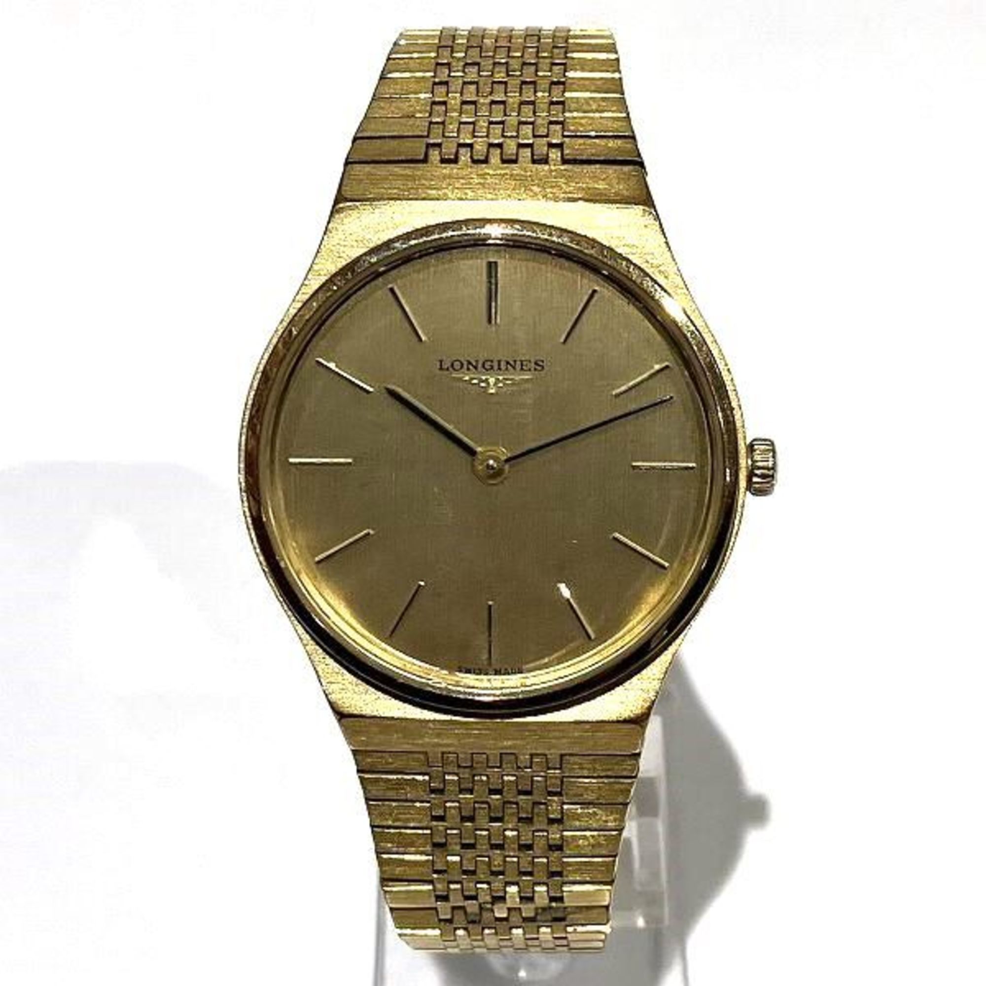 Longines Gold Dial Hand-wound Men's Watch Wristwatch