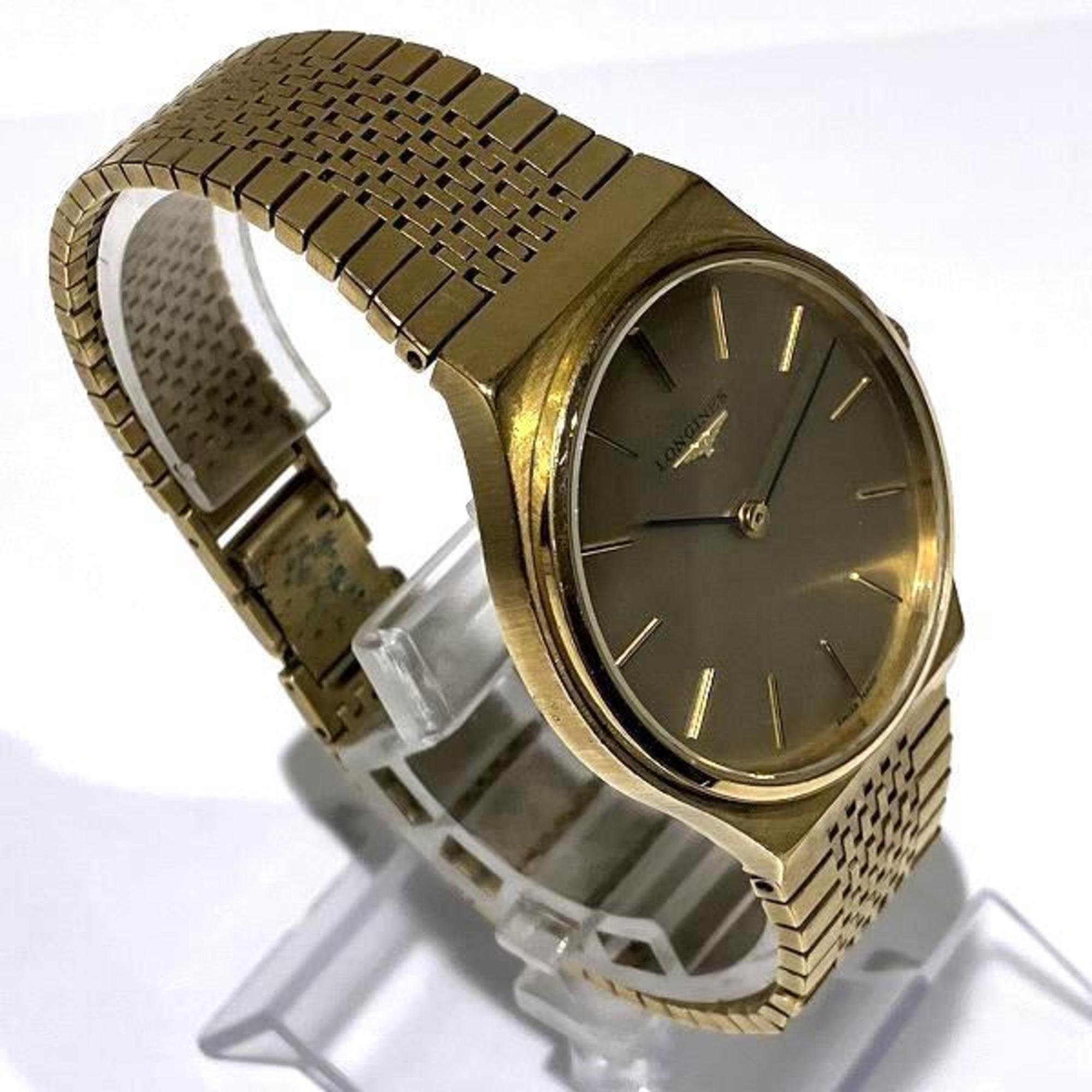 Longines Gold Dial Hand-wound Men's Watch Wristwatch