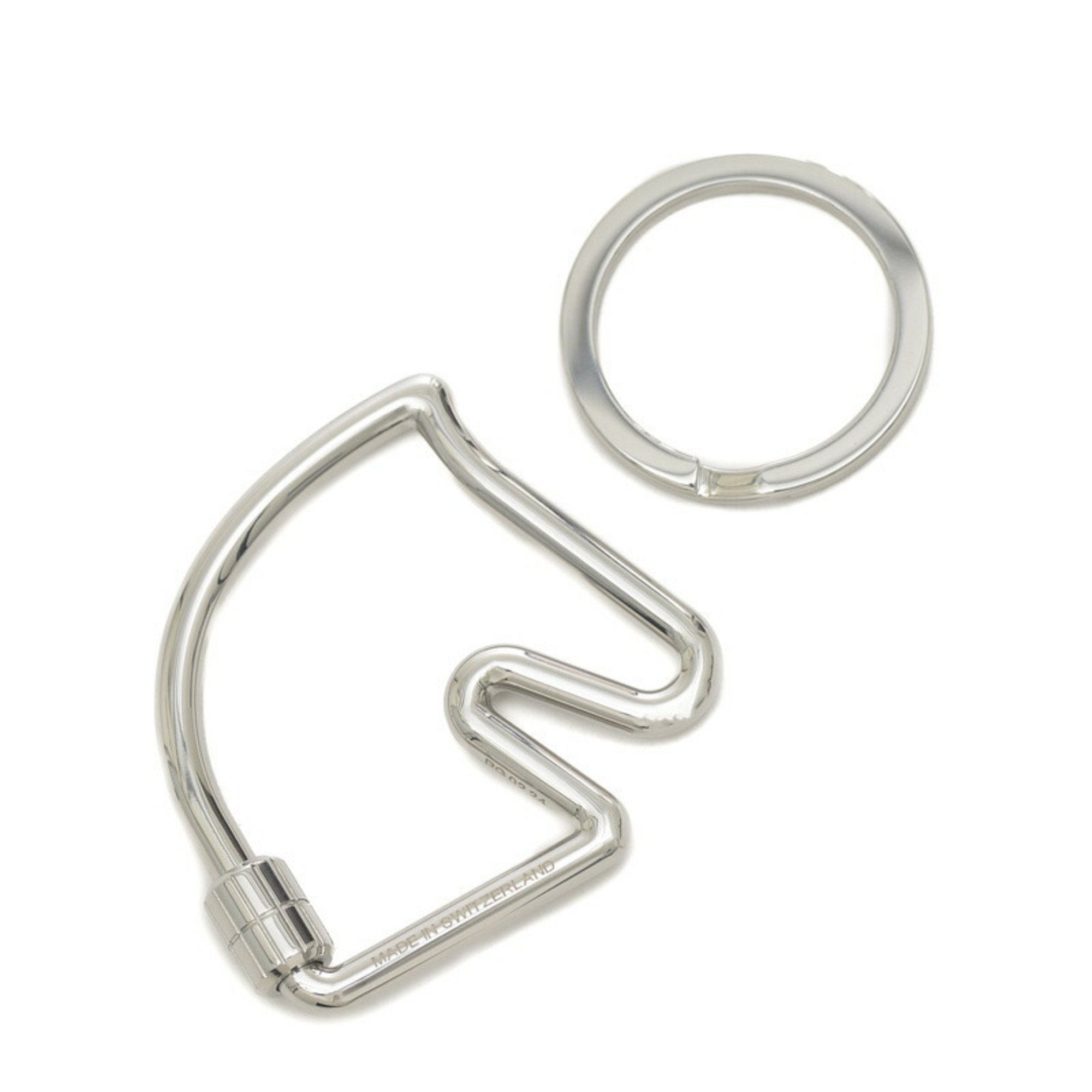 Hermes Cheval Keyring Key Holder Silver