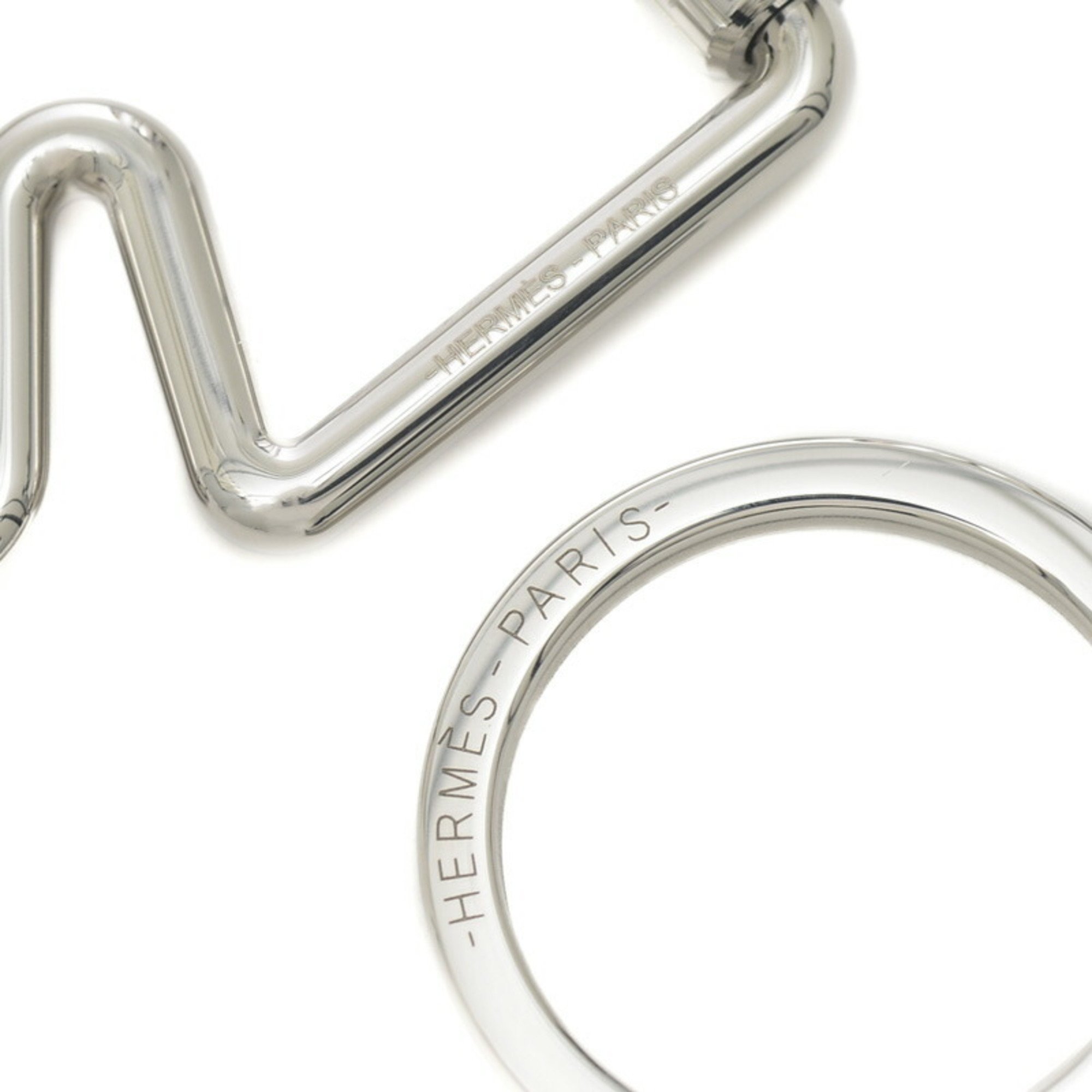 Hermes Cheval Keyring Key Holder Silver