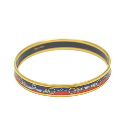 Hermes enamel PM cloisonne bangle bracelet blue red