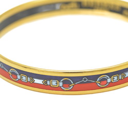 Hermes enamel PM cloisonne bangle bracelet blue red