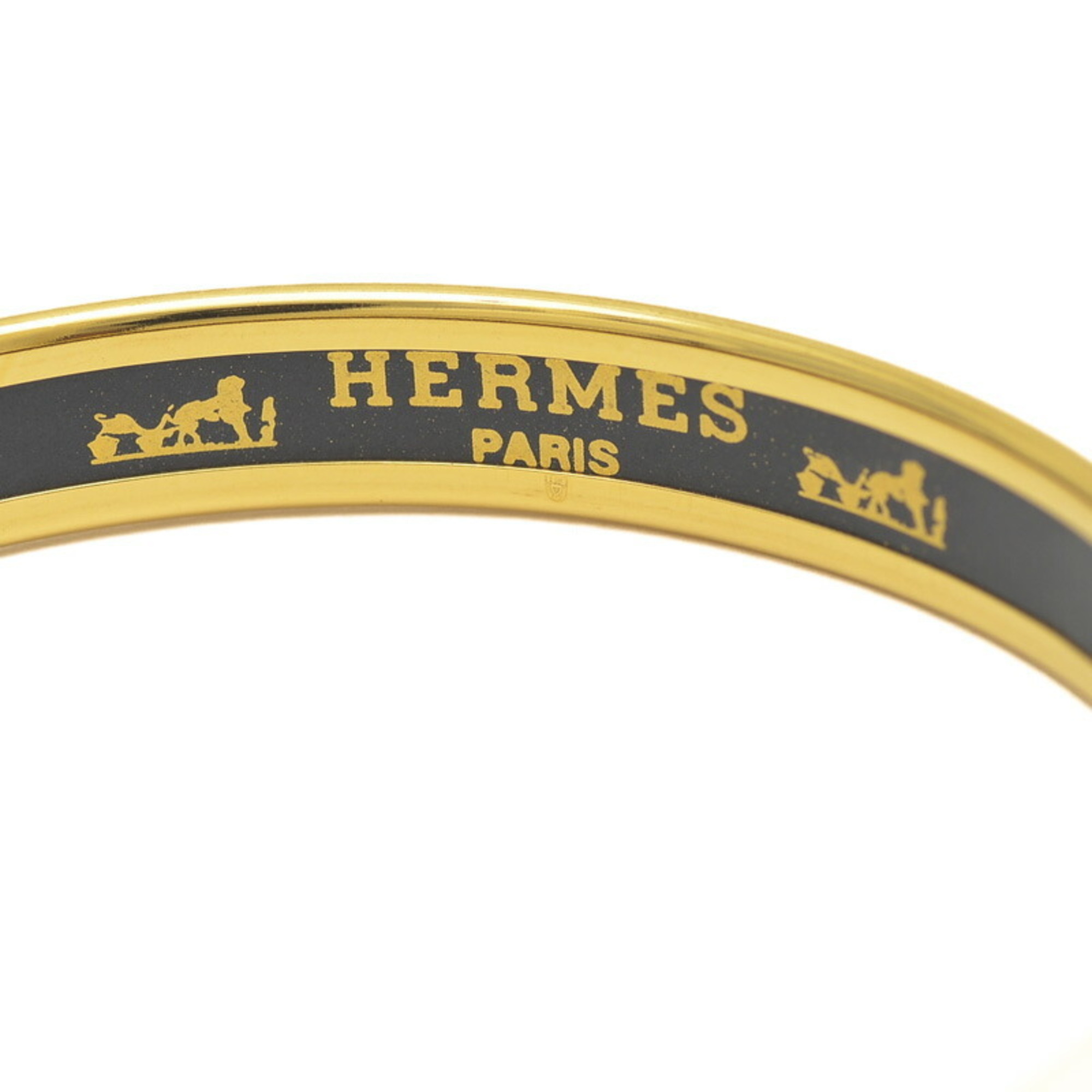 Hermes enamel PM cloisonne bangle bracelet blue red