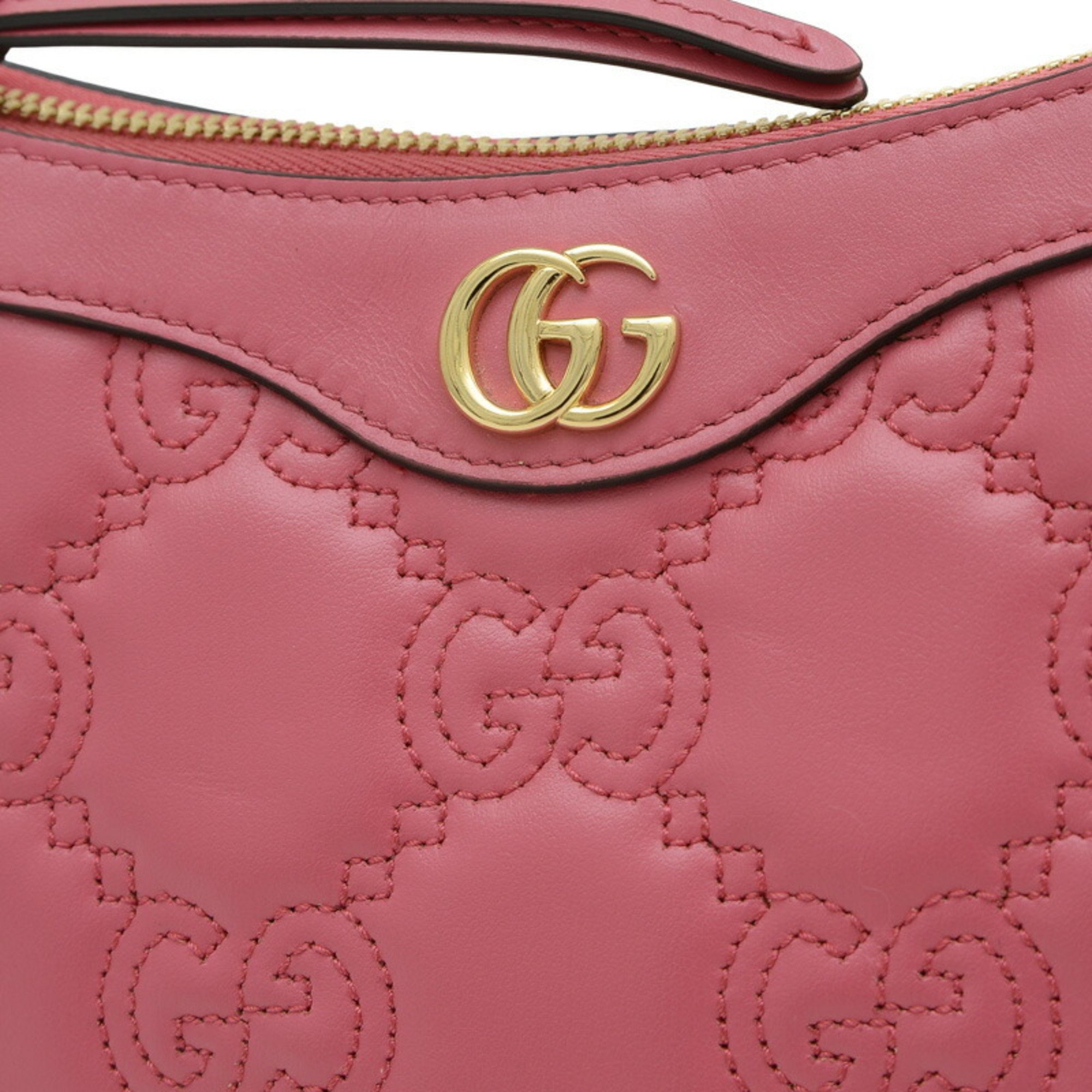 Gucci GG Matelasse Chain Bag Leather Pink 735049