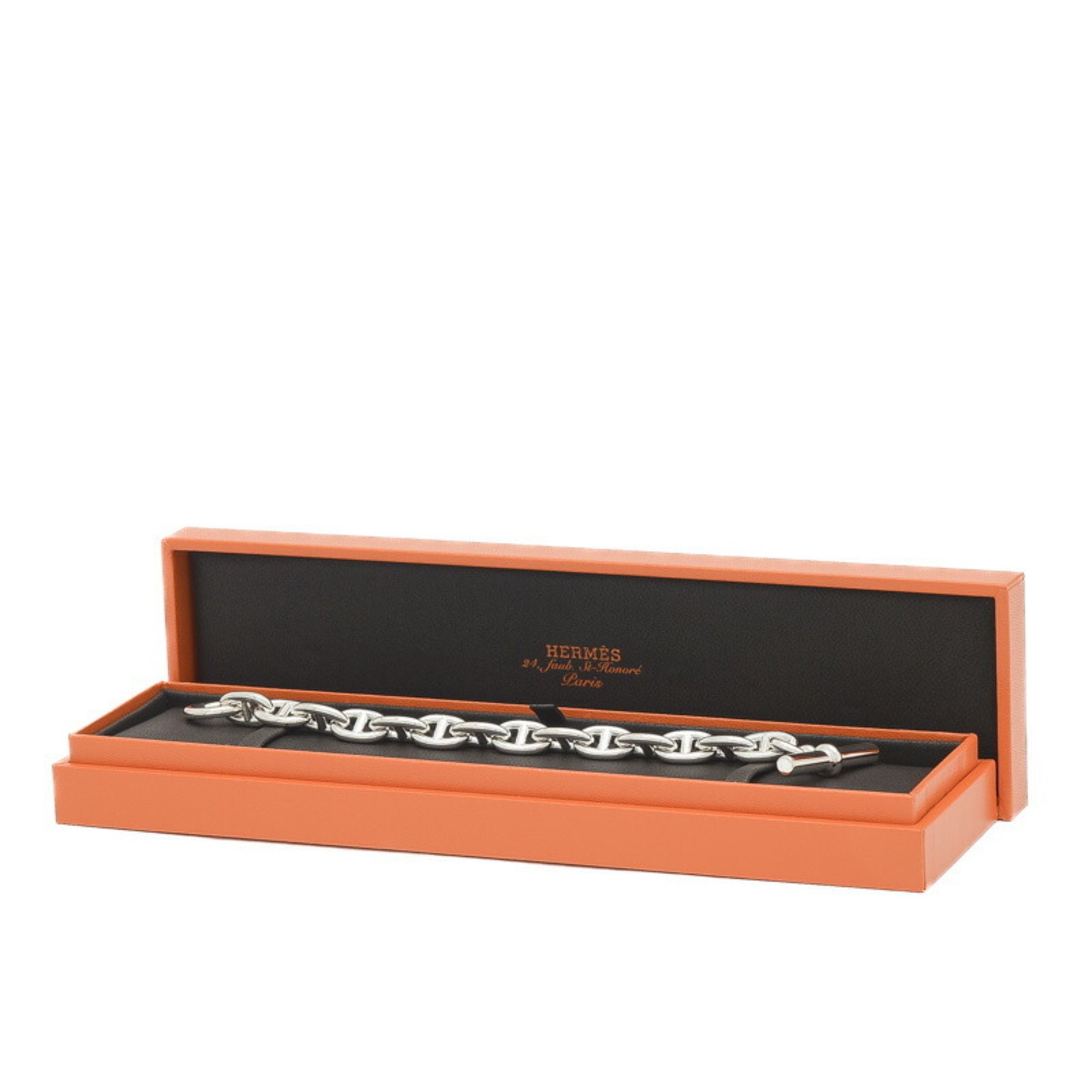 Hermes Chaine d'Ancre Bracelet MM Silver SV925 14 links