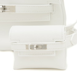 Hermes Kelly Move Shoulder Bag Swift New White W Engraved