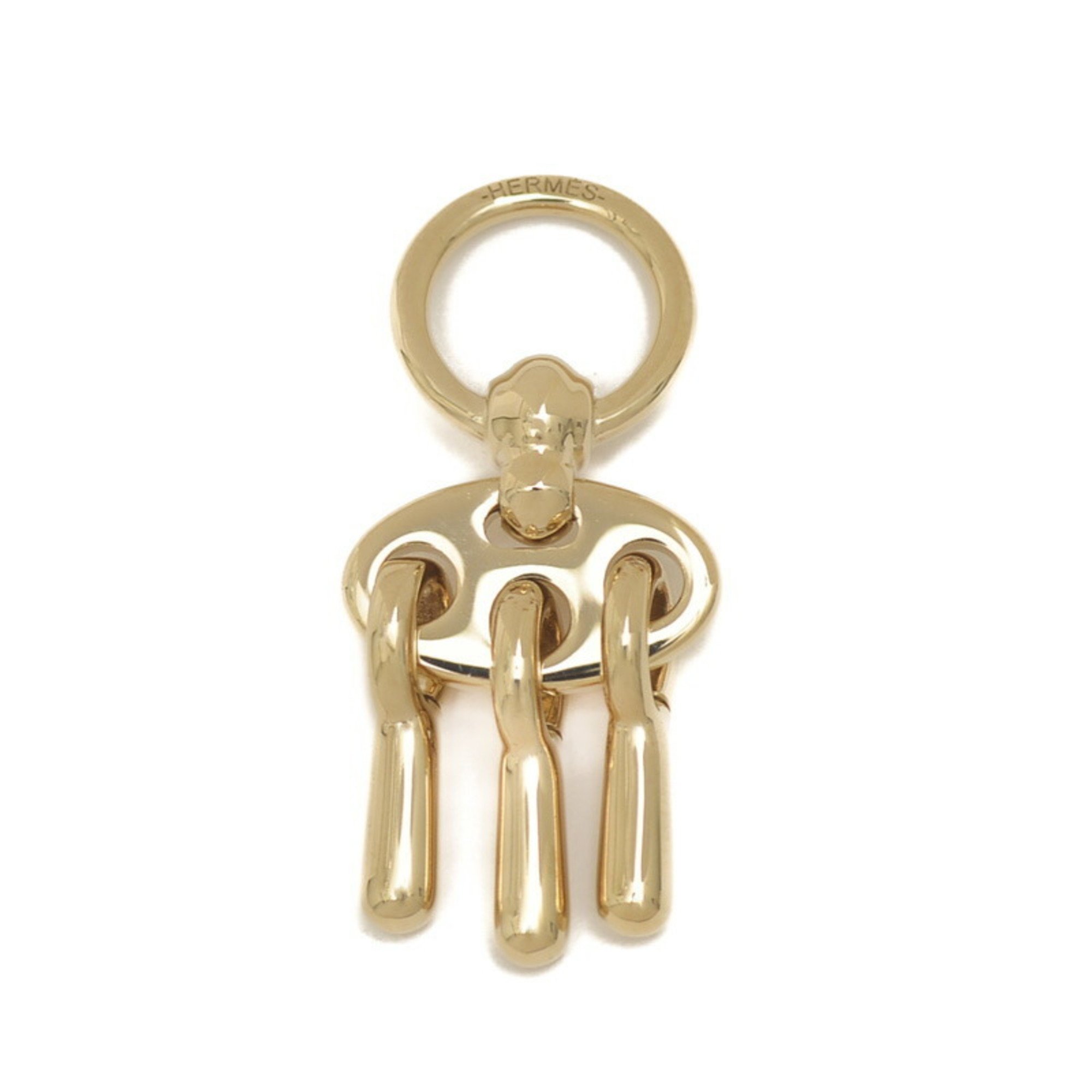 Hermes Twilly Ring Scarf Charm Horse Bit MORS ET JOUET Gold