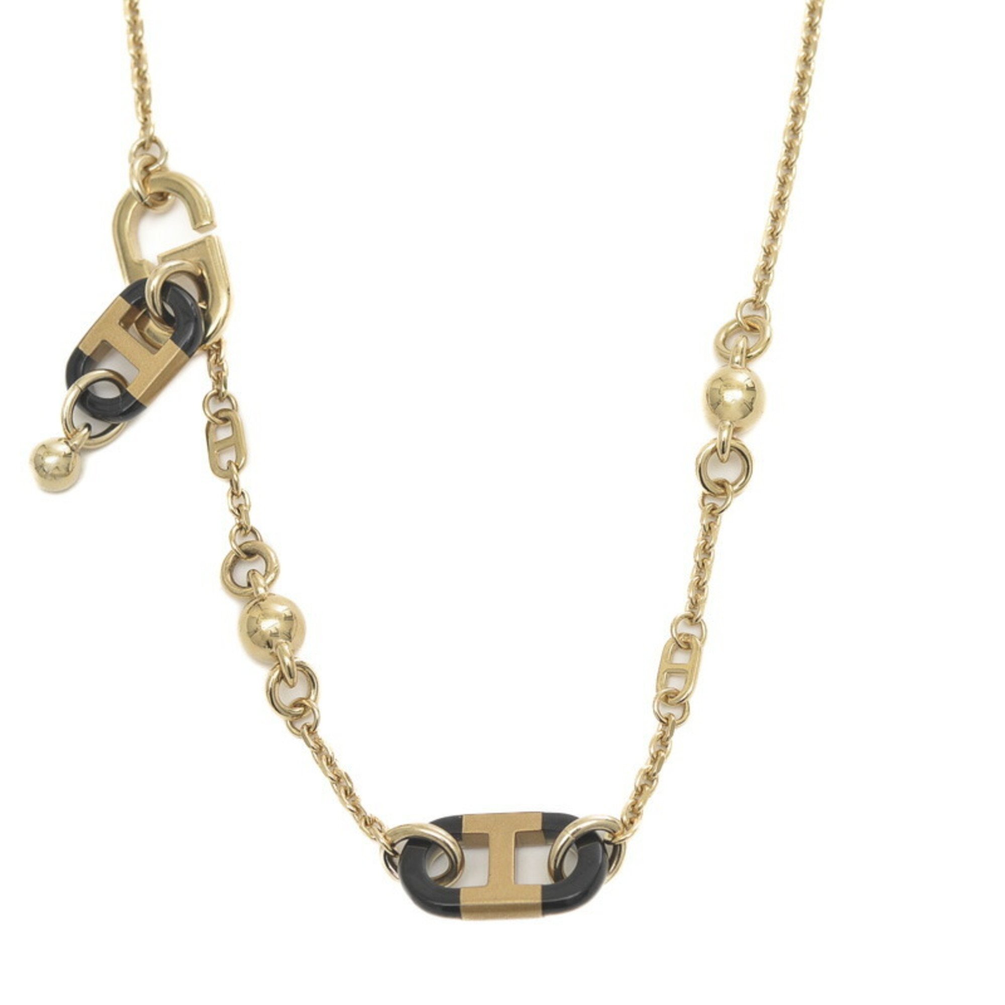 Hermes Chaine d'Ancre Sur Mer Necklace Metal Buffalo Horn Gold