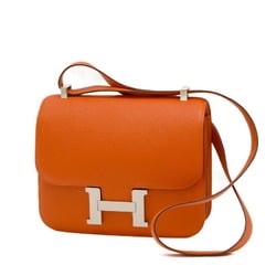 Hermes Constance 24 Handbag Epson Orange Poppy X Stamp