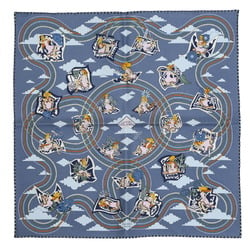 Hermes Carre 45 Gavroche Scarf Flying Blue 100% Silk