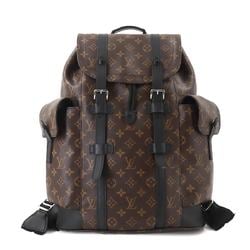 Louis Vuitton LOUIS VUITTON Monogram Macassar Christopher MM Backpack Rucksack Brown Noir M43735