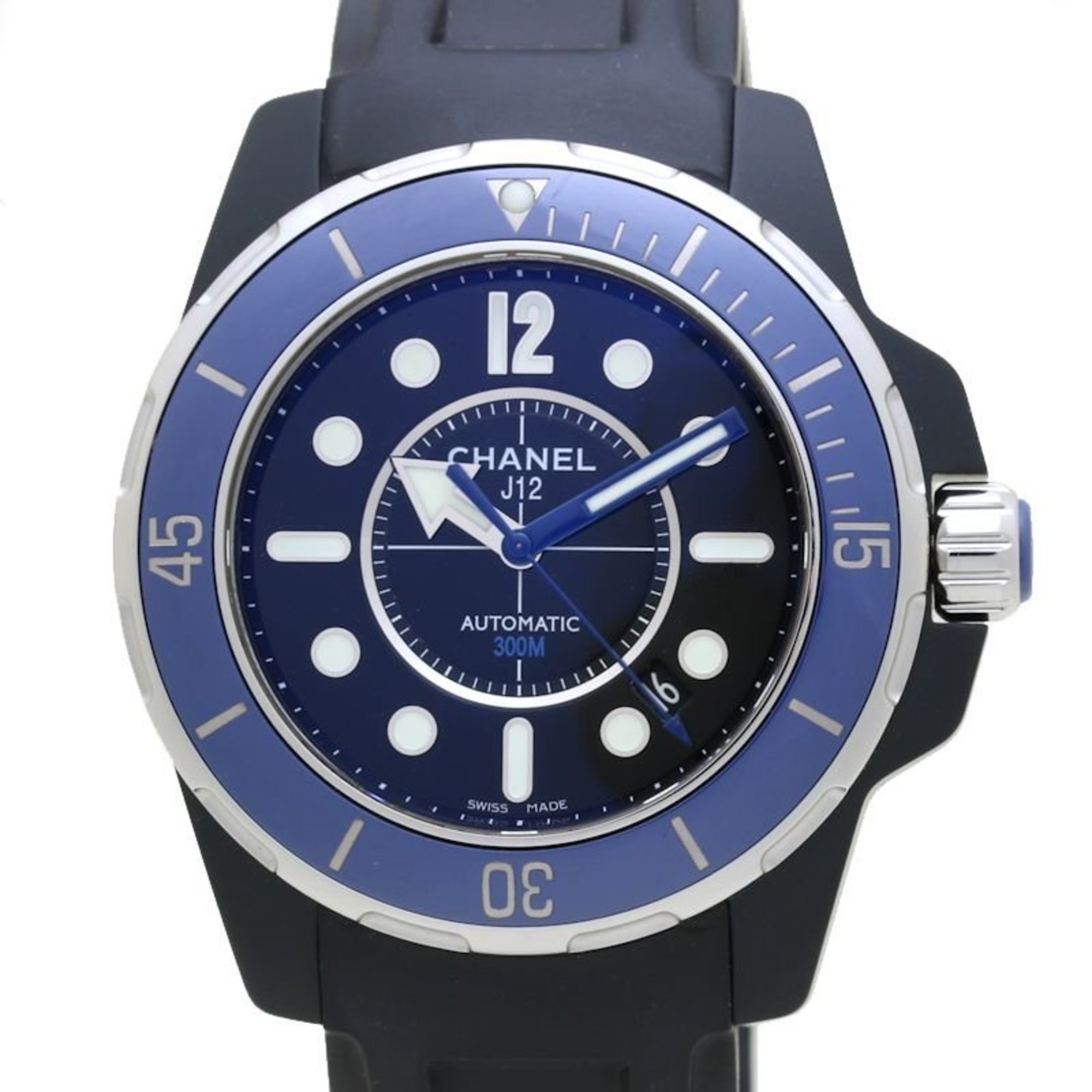 CHANEL J12 Marine 42 H2559 Ceramic x Stainless Steel Rubber Men's 39651 Watch