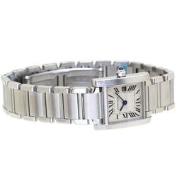 CARTIER Tank Francaise SM Final Model W51008Q3 Stainless Steel Ladies 39659 Watch