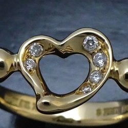 TIFFANY&Co. Tiffany Heart Ring Diamond Elsa Peretti K18YG Yellow Gold 292628