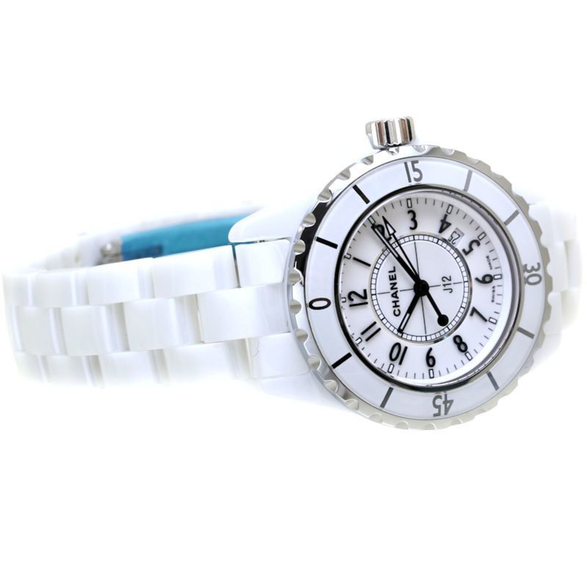 CHANEL J12 Early Model H0968 White Ceramic x Stainless Steel Ladies 39669 Watch