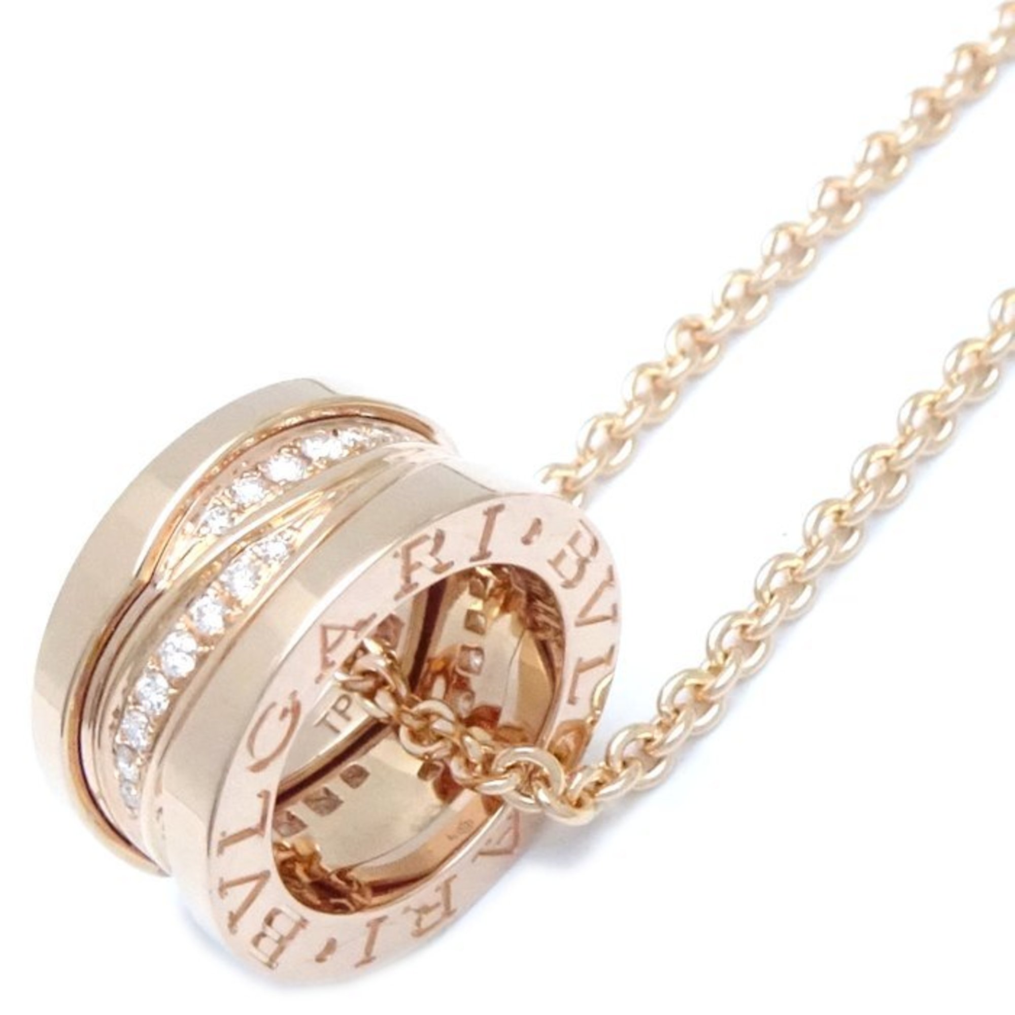 BVLGARI B.zero1 Design Legend Necklace Diamond 355060 K18PG Pink Gold 292611